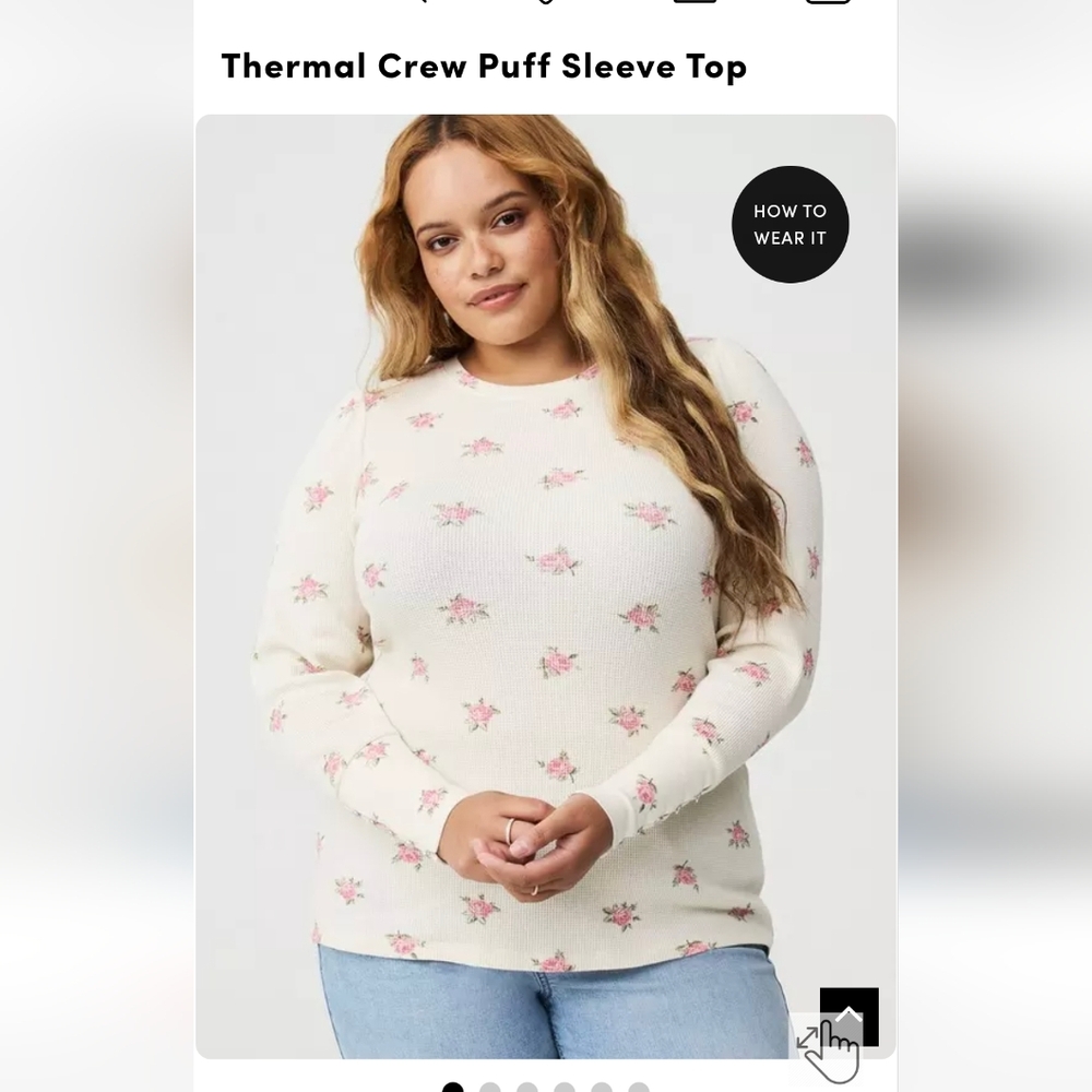 Torrid Thermal Puff Sleeve Top
